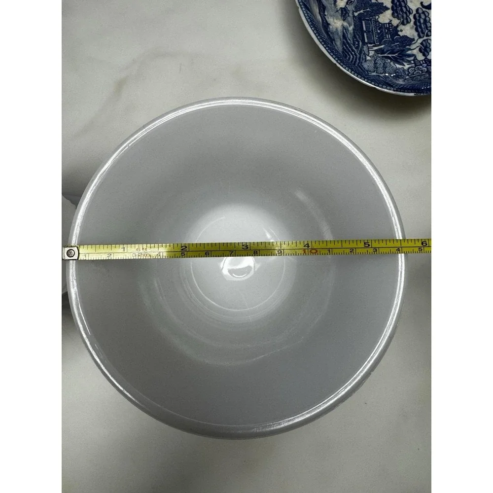 Vintage Pair  E. O. Brody Large Footed White Milk Glass Vase‎ Cleveland Ohio USA
